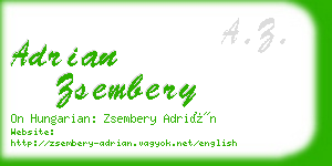 adrian zsembery business card